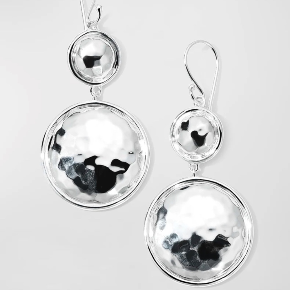 925 Classico Medium Hammered Snowman Earrings